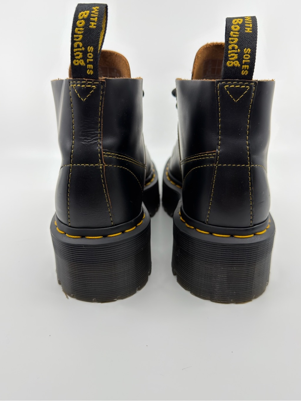 Dr. Martens Church Platform Monkey Boots in black leather SZ 7. (US Male 6). - Picture 4 of 10